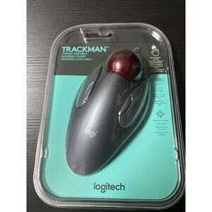 Logitech TRACKMAN Corded Trackball Mouse T-BC21 Wired USB